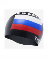 Шапочка для плавания Russia Silicone Swim Cap, силикон, LCSRUS/001,черный