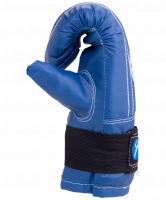 Перчатки снарядные, кожзам, синий