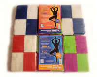 Физкультурный коврик "Йога", красный/белый