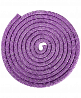 Скакалка для художественной гимнастики RGJ-304, 3м, сиреневый/серебряный, с люрексом