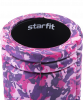 Ролик массажный FA-508, 33x14 cм, розовый камуфляж/черный