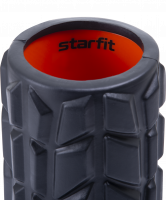 Ролик массажный FA-509, 33x13,5 cм, высокая жесткость, черный/оранжевый