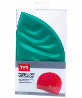 Шапочка для плавания TYR Wrinkle-Free Silicone Cap, силикон, LCSL/310, зеленый