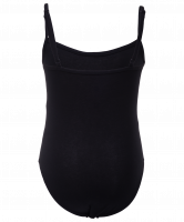 Купальник гимнастический AA-110, на бретелях, хлопок, черный (30-34)