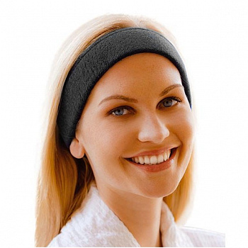 Повязка на голову "FASHY", арт.3800-20, хлопок, полиэстер, черный